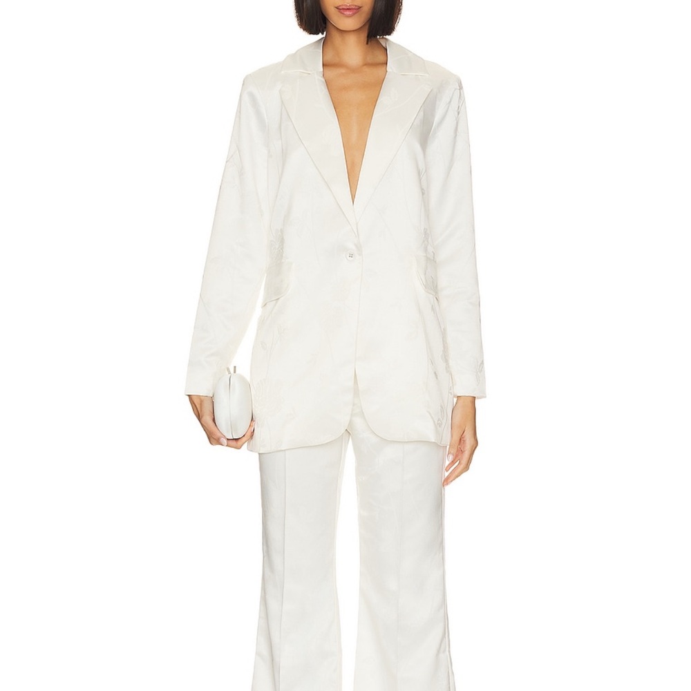 For love & lemons white floral bridal blazer